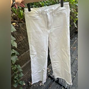 White wide leg pants